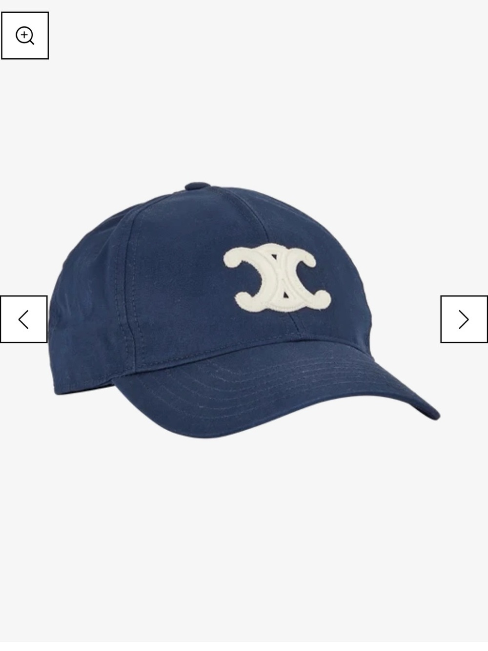 Celine Navy Kids Cap with White Embroidered Logo